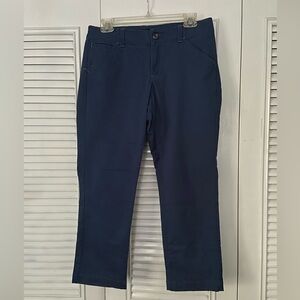 Lee Cropped Straight Ankle Length Pants Midrise Navy Size 4